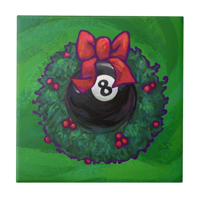 8 Ball Christmas Wreath Green (Frente)