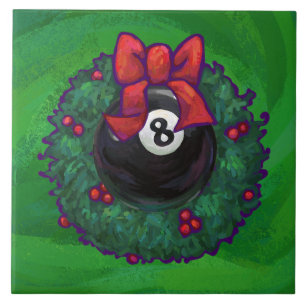 8 Ball Christmas Wreath Green