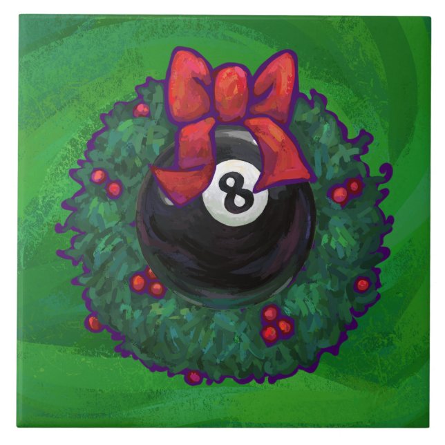 8 Ball Christmas Wreath Green (Frente)