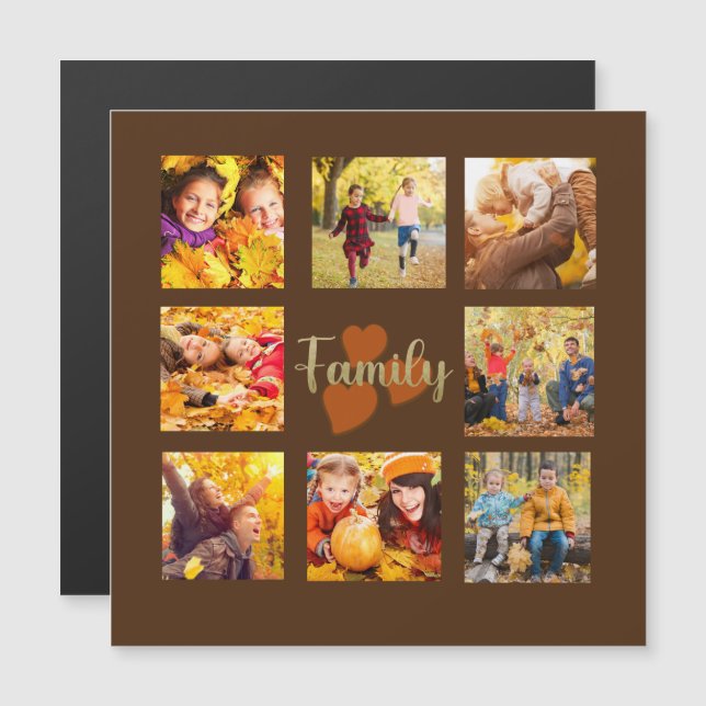 8 Coluna Fotográfica Queda Outono Castanho Laranja (Frente/Verso)