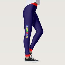 # 8 Conscientização sobre Autismo - Leggings