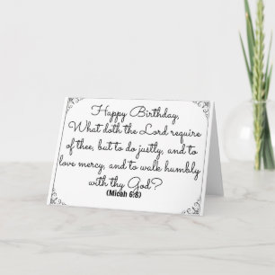 8 de junho cartão de aniversário da bíblia com