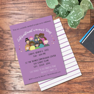 8 de março Convite Internacional para o Dia das Mu