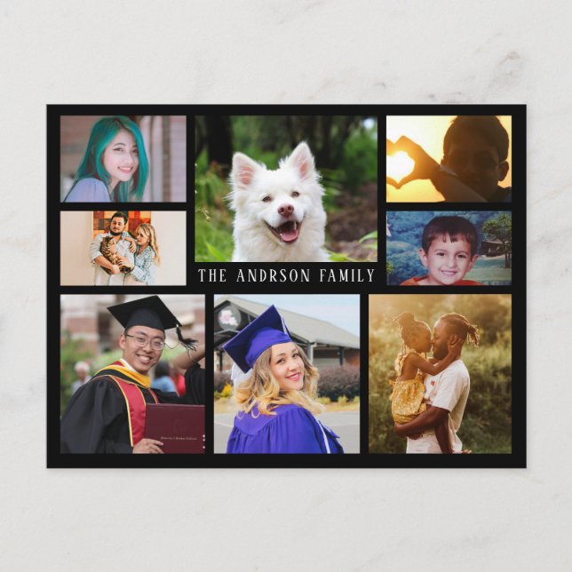 8 Fotos instagram fotos família Cartão postal (Frente)