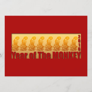 8 macacos para o convite 2016 chinês do ano novo