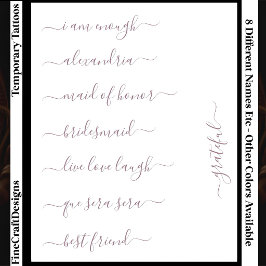 8 Nome/Palavra Personalizado(a) Elegante Caligrafi