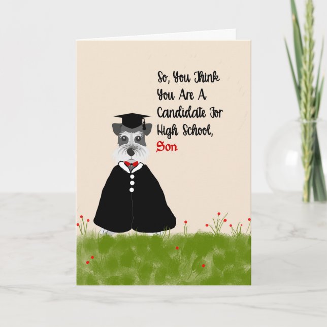 8o Cartão da graduação da categoria para o filho (Frente)