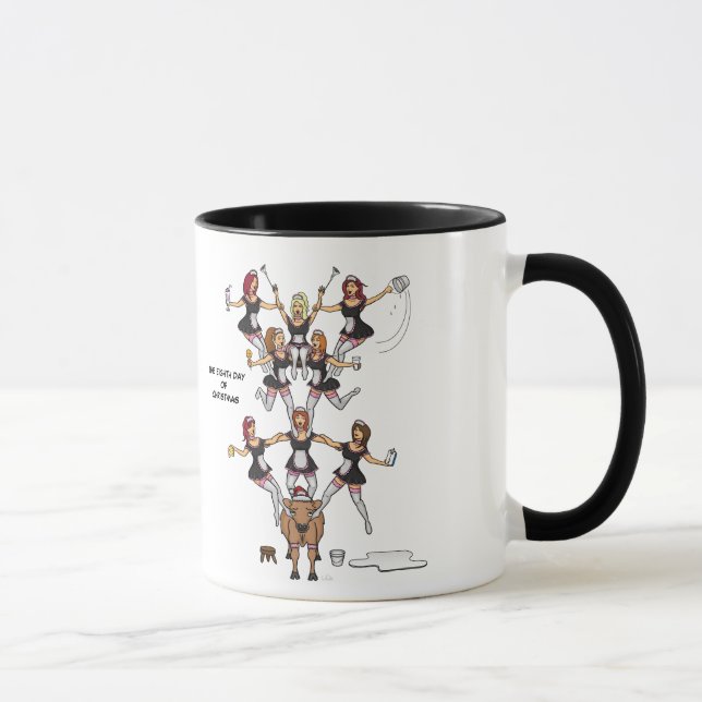 8o Dia da caneca do Natal (oito empregadas (Direita)