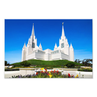 8X10 Foto do Templo LDS de San Diego