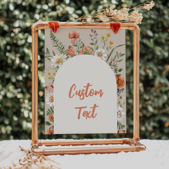 8x10 Sinal de Festa Personalizada de Flor Selvagem (Criador carregado)