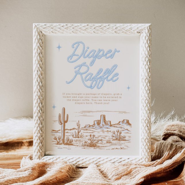 8x10 Sinal de Raffle Fralda Ocidental (Criador carregado)