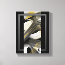 8x10" Tendência Arte Abstrata Canvas Preto Branco
