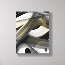 8x10" Tendência Arte Abstrata Canvas Preto Branco
