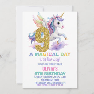 9ª Voz de Convites de Aniversário do Rainbow Unico