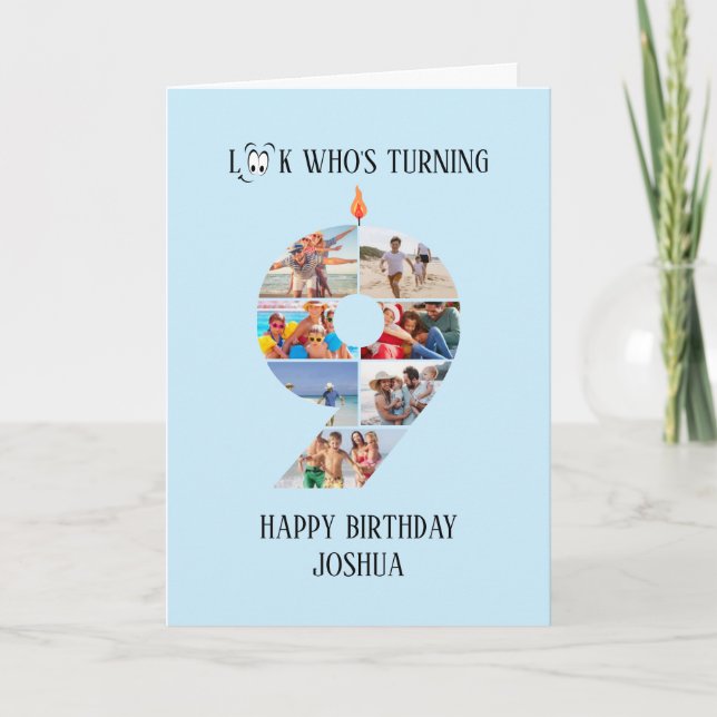 9º Cartão com fotos de aniversário (Frente)