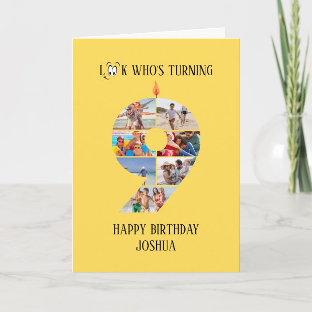 9º Cartão com fotos de aniversário (Frente)