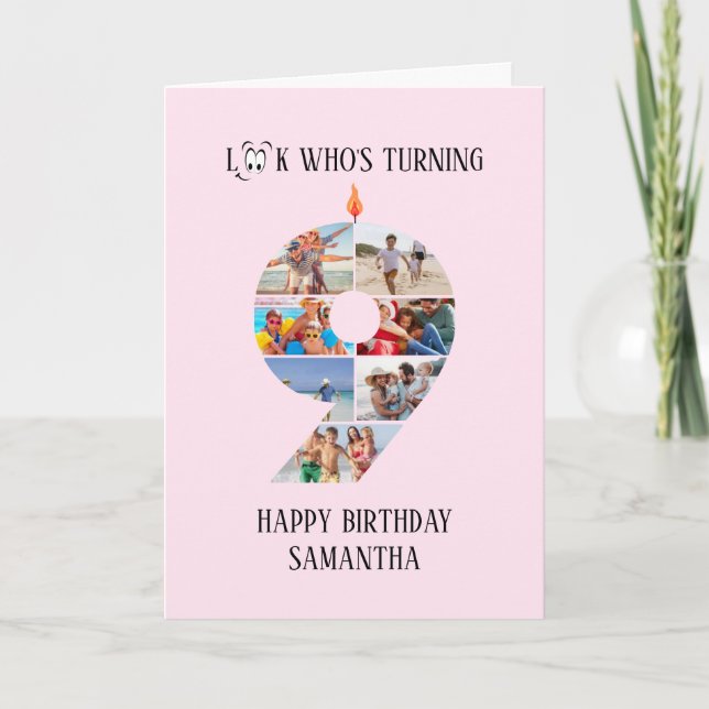 9º Cartão com fotos de aniversário (Frente)