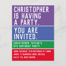 9º Convite de aniversário da Criança