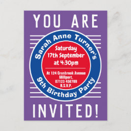 9º Convite de aniversário da Criança