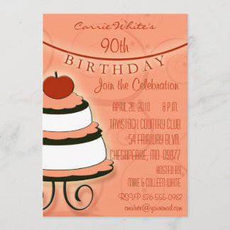 90 - 99º Convites de aniversário