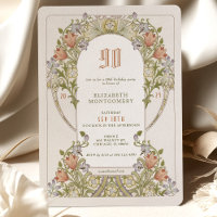 90 Aniversário Convite Art Nouveau W. Morris