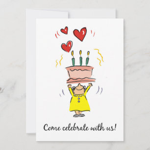 90 Aniversário da Mulher do Convite com Humor de B