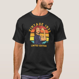 90 Birthday Muscle Woman Vintage Camisetas 1932