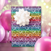 90 Birthday Rainbow Stripes