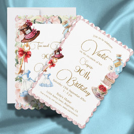 90 Birthday Tea and Tarts Alice Wonderland