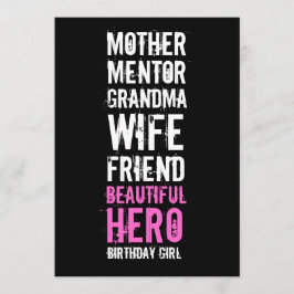 90 - Convite de Aniversário - Mãe Belo Herói