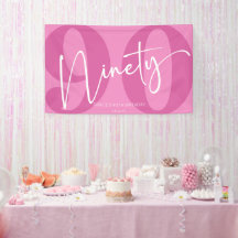 90 da 9ª Festa de aniversário rosa