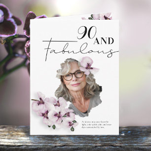 90 & Fabuloso Cartão de Boas Vindas de Aniversário