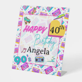 90’s Birthday Party Decorations Table Top Sign