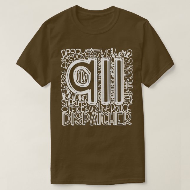 911 Camisa De Primeira Resposta Do Expedidor 911 C (Frente do Design)
