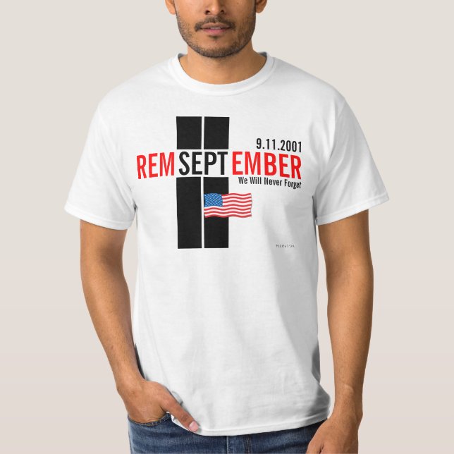 911 Lembre-se da Camisa Vermelha do Sinalizador 11 (Frente)