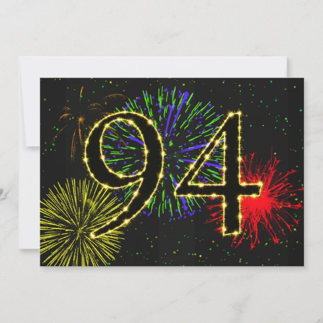 94º convite à festa de aniversário (Frente)