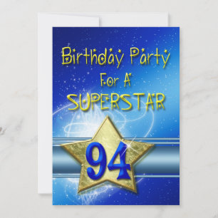 94º Convite de aniversário para um Superstar.