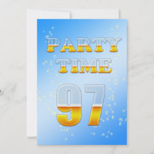 97º convite de aniversário com cerveja