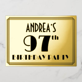 97.a Festa de aniversário — Art Deco Look "97" + N