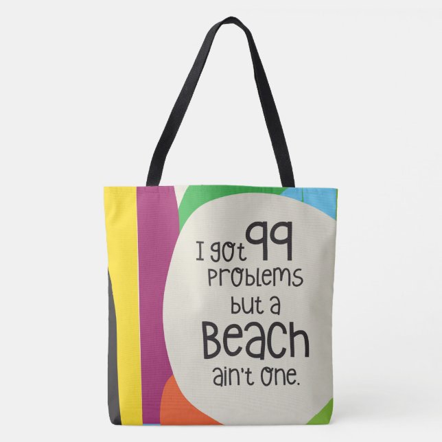 99 problemas e uma praia não é um Bolsa de ombro (Frente)