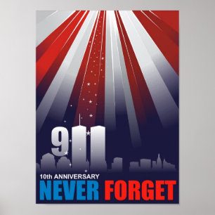 9/11 de Setpember 11o nunca esquece o poster