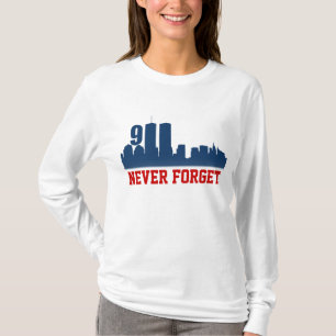 9/11 de WTC - Nunca esqueça o camiseta