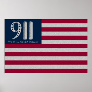 9-11 nós nunca esqueceremos o poster da bandeira