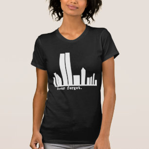 9-11 nunca esqueça o camiseta da skyline de NY,