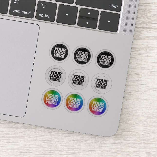 9 Adesivos Transparentes Pequenos com Logotipo Per (Detalhe)