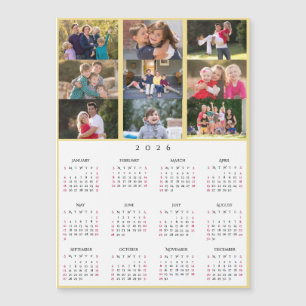9 Colagem de Fotos Calendário Personalizado 2026 F