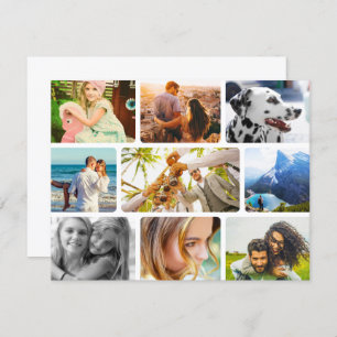 9 Foto - Colagem de Modelo de Cartão de Aniversári