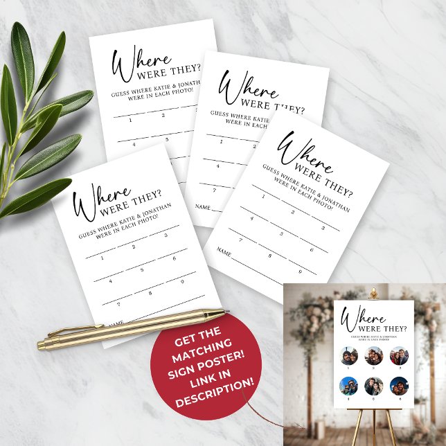 9 Foto Onde Eles Jogaram O Cartão De Adivinho (9 Photo Where Were They Game Guess Card)