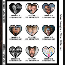 9 Molduras de Coração Preto Personalizadas Diferen