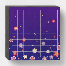 9x9 Cherry Blossoms 75% escala Go Conselho (Azul)
